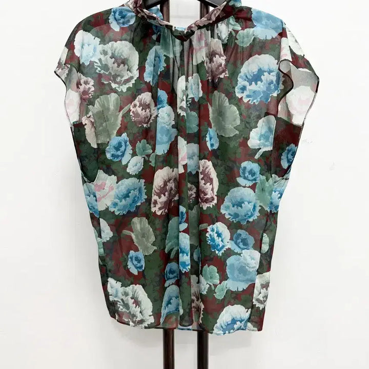 [BUNJANG] MICHAA Floral Chiffon Blouse / 정품 미샤 MICHAA 플라워 쉬폰 블라우스