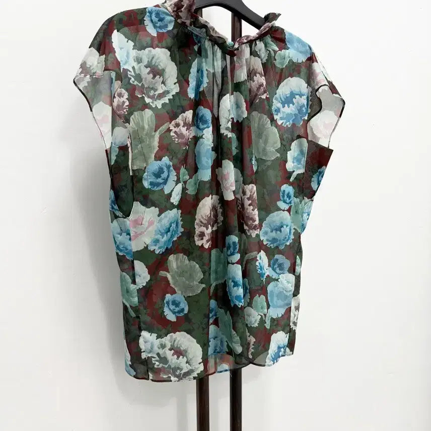 [BUNJANG] MICHAA Floral Chiffon Blouse / 정품 미샤 MICHAA 플라워 쉬폰 블라우스