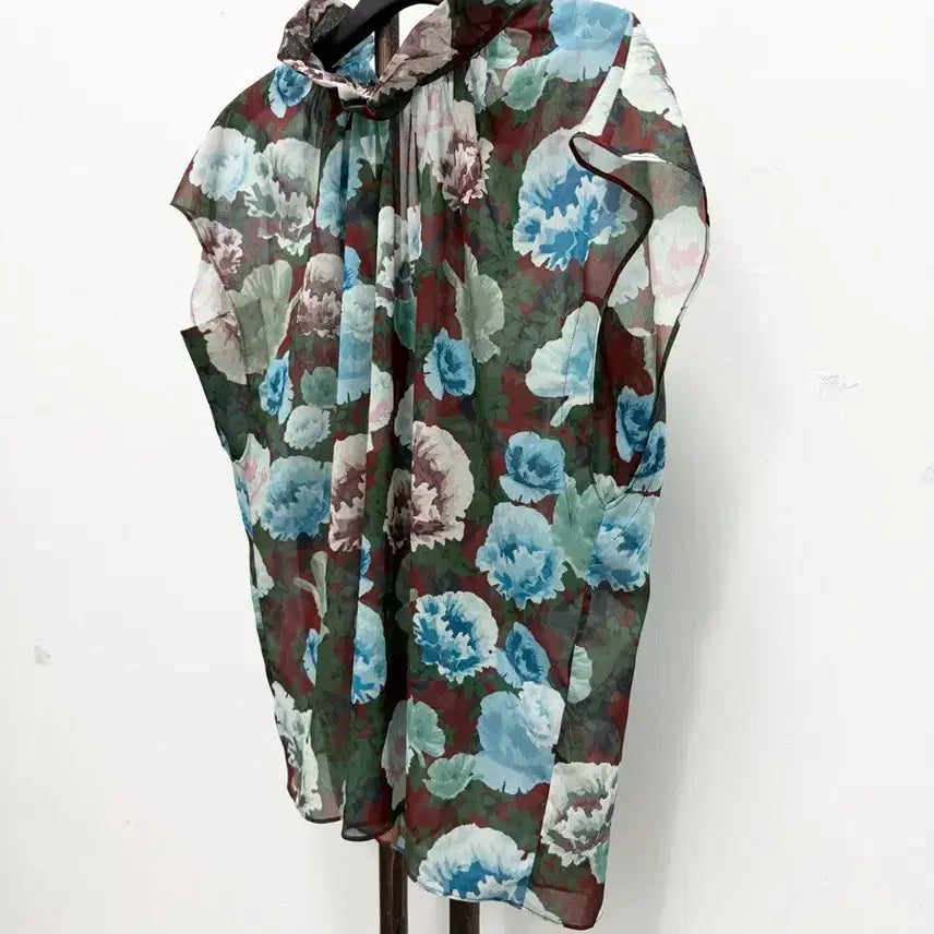 [BUNJANG] MICHAA Floral Chiffon Blouse / 정품 미샤 MICHAA 플라워 쉬폰 블라우스