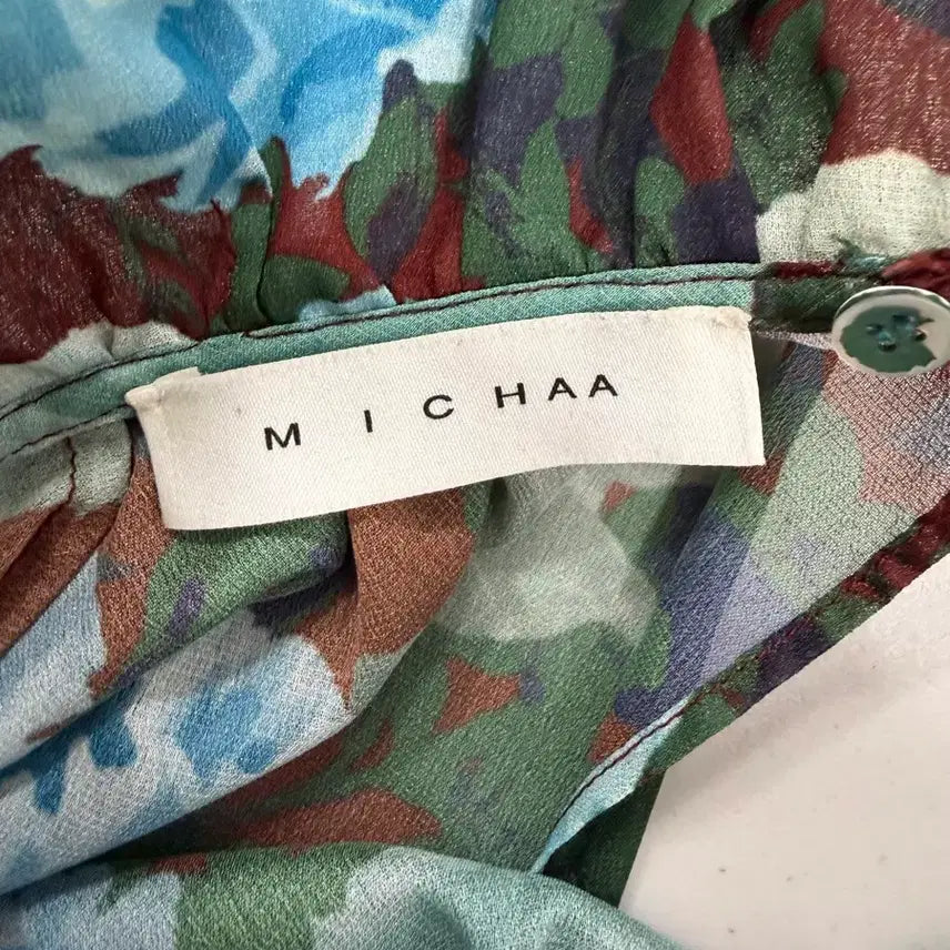 [BUNJANG] MICHAA Floral Chiffon Blouse / 정품 미샤 MICHAA 플라워 쉬폰 블라우스