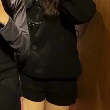 [BUNJANG] Black Duffle Coat / 검정색 떡볶이 코트