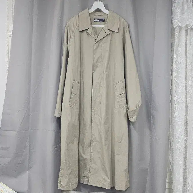 [BUNJANG] Polo Ralph Lauren Beige Long Coat / 폴로 랄프로렌 베이지색 롱 코트
