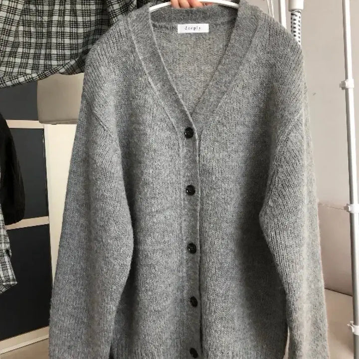 [BUNJANG] Keira Grey Alpaca Cardigan / 키이라 keira 그레이 알파카 가디건
