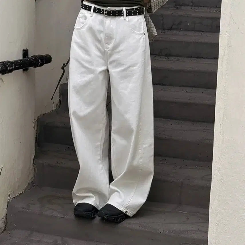 [BUNJANG] Kremme Pintuck Denim Jeans / 크렘므 핀턱 데님 화이트