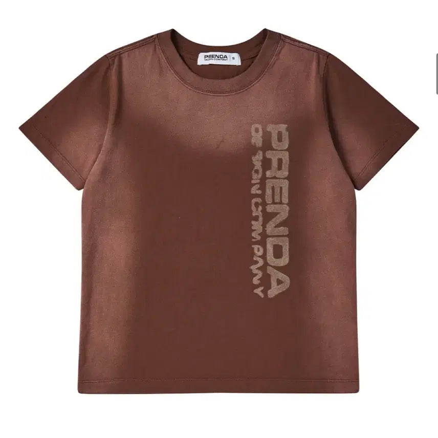 [BUNJANG] Frenda Half Sleeve T-Shirt Brown / 프렌다 반팔 브라운