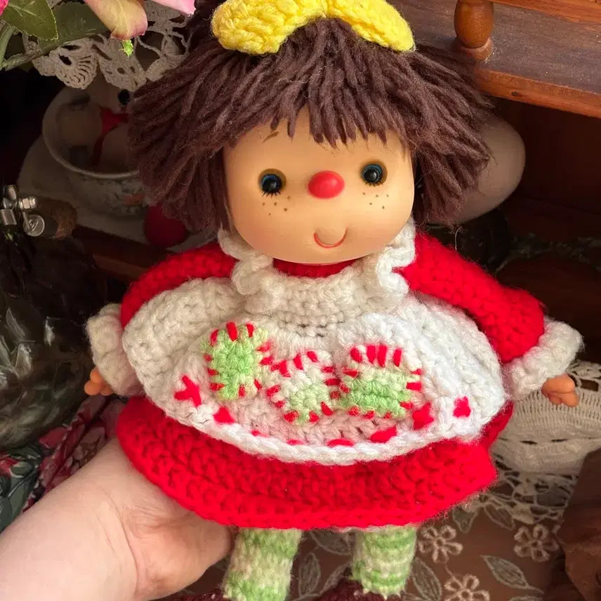 [BUNJANG] Vintage Crochet Doll / 80년대 크로쉐 뜨개빈티지돌 양배추인형 안데르센인형 고전앤틱소품 모리걸