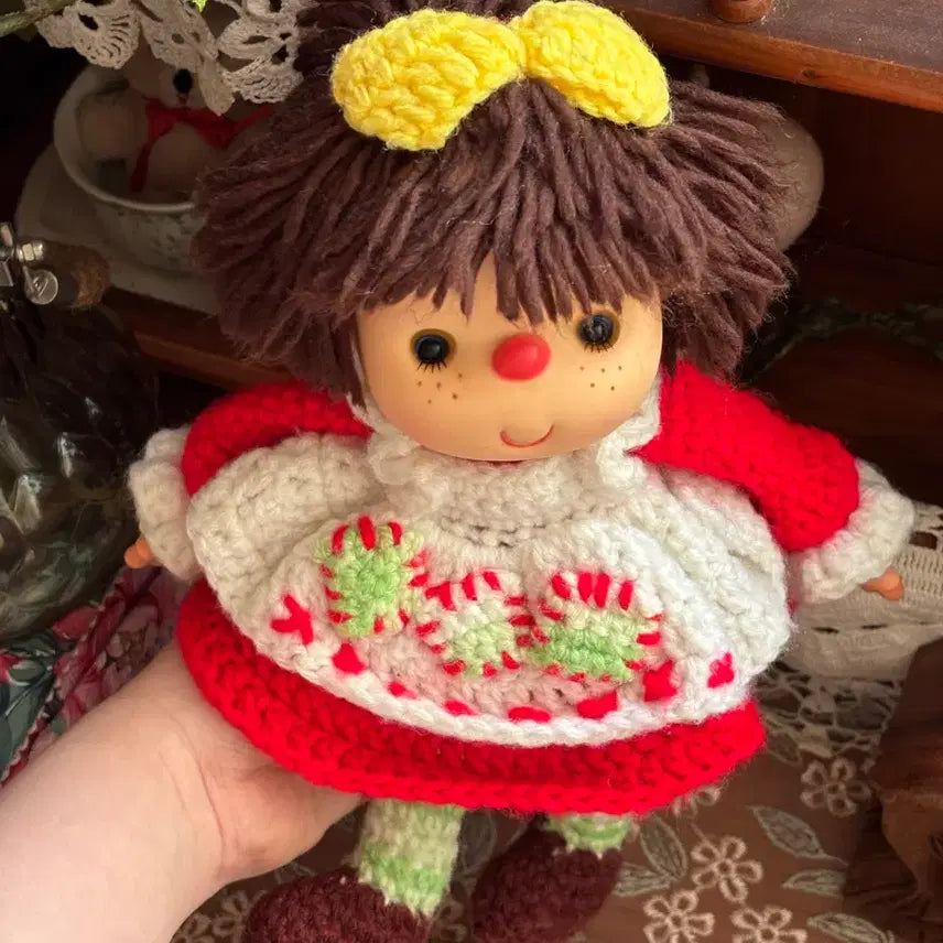 [BUNJANG] Vintage Crochet Doll / 80년대 크로쉐 뜨개빈티지돌 양배추인형 안데르센인형 고전앤틱소품 모리걸