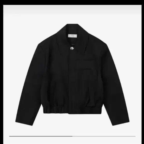 [BUNJANG] Waveis Tunneling Wool Crop Blouson Jacket / [1] 웨이비니스 터널링 울 크롭 블루종 믹스드 블랙