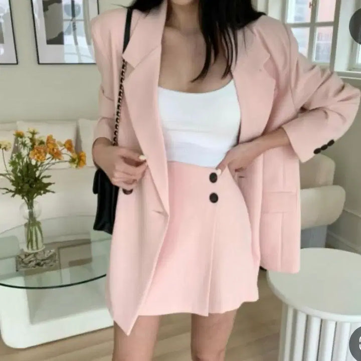 [BUNJANG] Pink Blazer Jacket / 핑크 블레이저 자켓 백화점 구매 퀄리티좋음