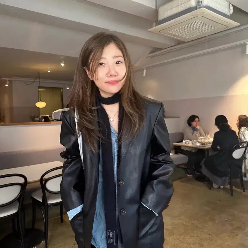 [BUNJANG] Matinkim Leather Jacket / 마뗑킴 레더자켓