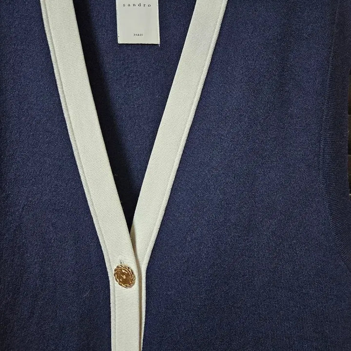 [BUNJANG] Sandro Navy Vest Cardigan / 산드로 네이비 베스트 가디건