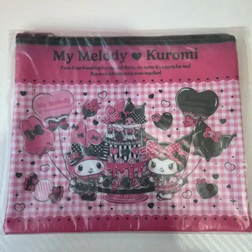 [BUNJANG] Sanrio My Melody &amp; Kuromi 50th Anniversary Lottery Prize E Pouch (Sealed) / 산리오 마이멜로디 &amp; 쿠로미 50주년 쿠지 E상 파우치 미개봉 새상품