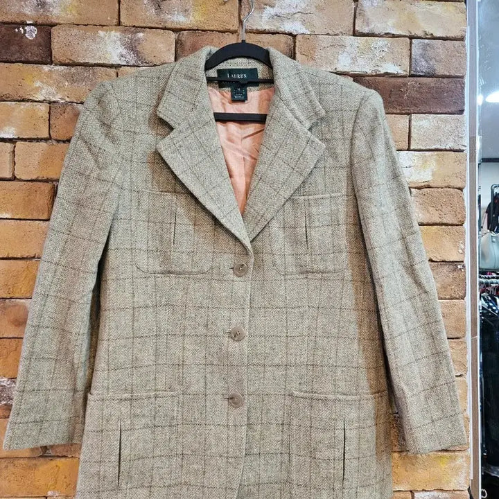 [BUNJANG] Lauren Check Tweed Women's Jacket / 로렌 체크 트위드 여성 자켓