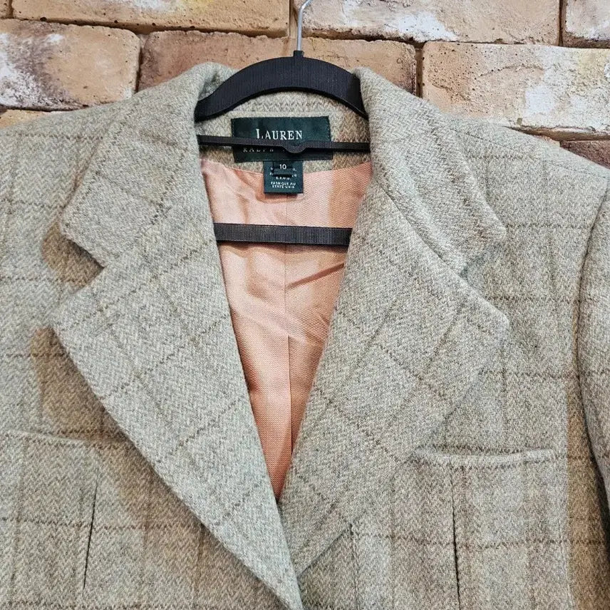 [BUNJANG] Lauren Check Tweed Women's Jacket / 로렌 체크 트위드 여성 자켓