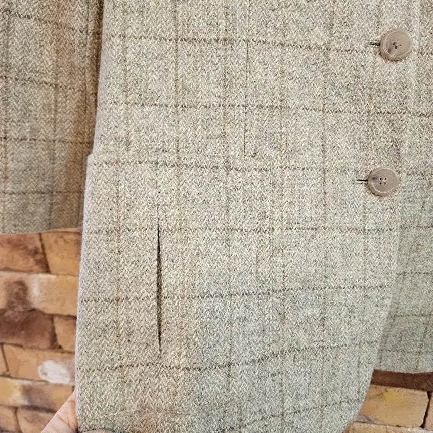 [BUNJANG] Lauren Check Tweed Women's Jacket / 로렌 체크 트위드 여성 자켓