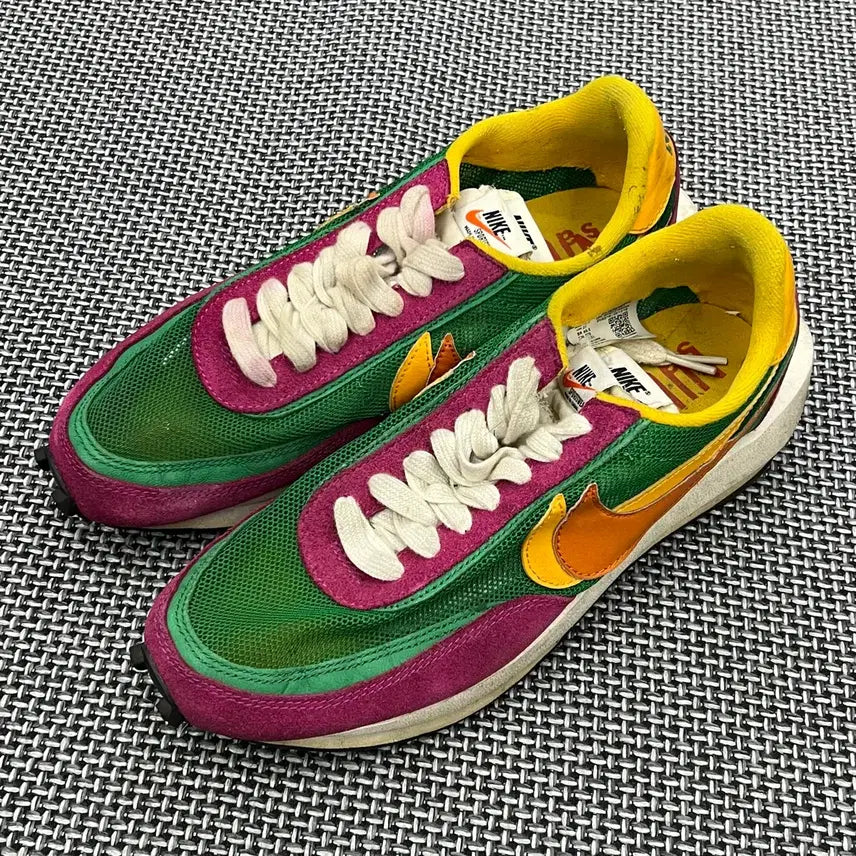 [BUNJANG] Nike Sacai LD Waffle Pink Green Sneakers / 사카이 나이키 LD 외플 핑크그린