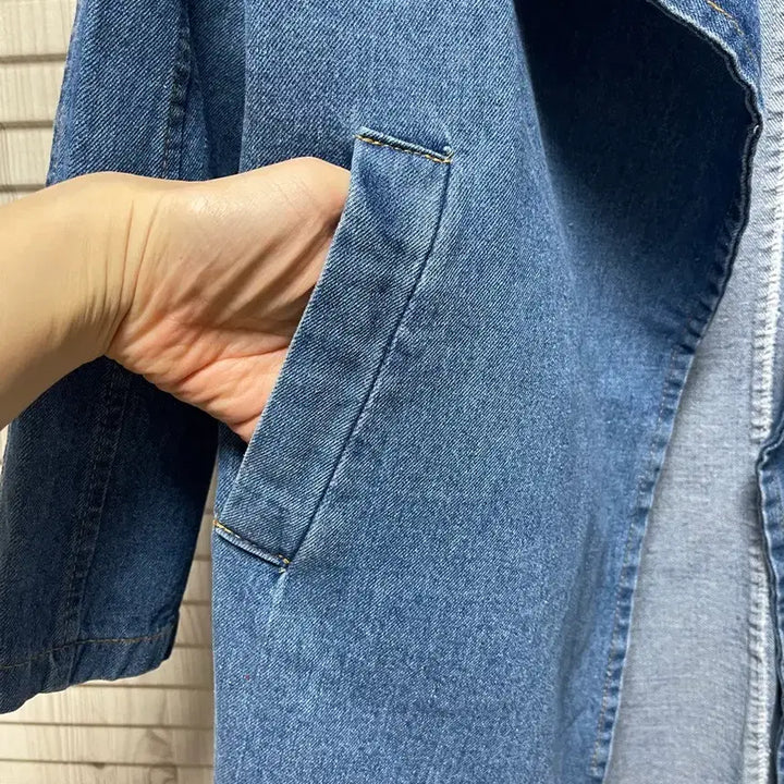 [BUNJANG] Long Denim Jacket (Size 66) / (새상품)여성 롱청자켓(66)