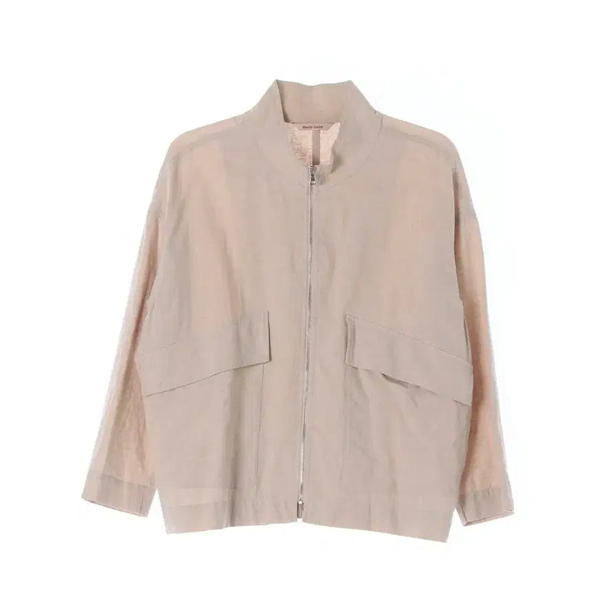 [BUNJANG] Marie Claire Linen Jacket Beige M / 마리끌레르 린넨 자켓 베이지 M