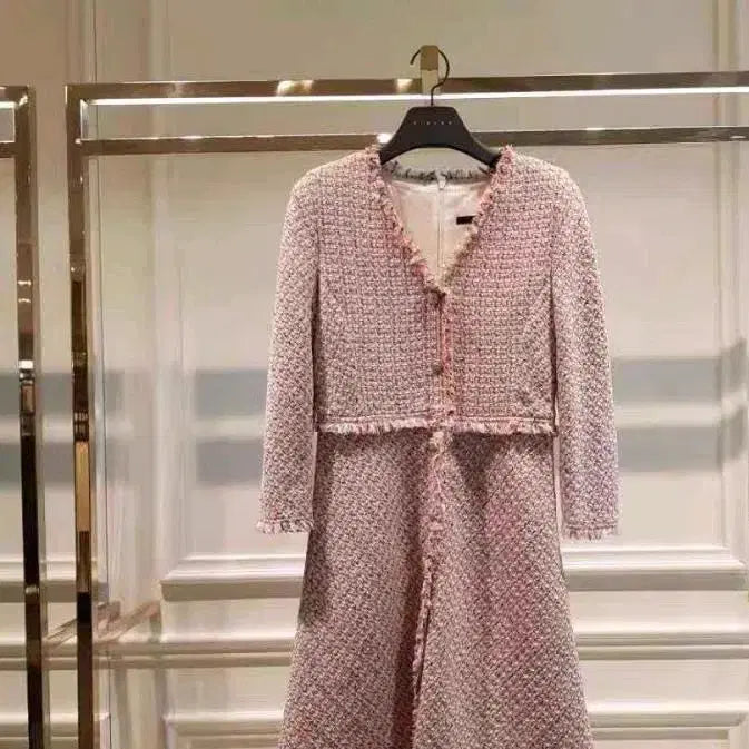 [BUNJANG] Sisley Tweed V-Neck Mini Dress / 시슬리 트위드 브이넥 원피스