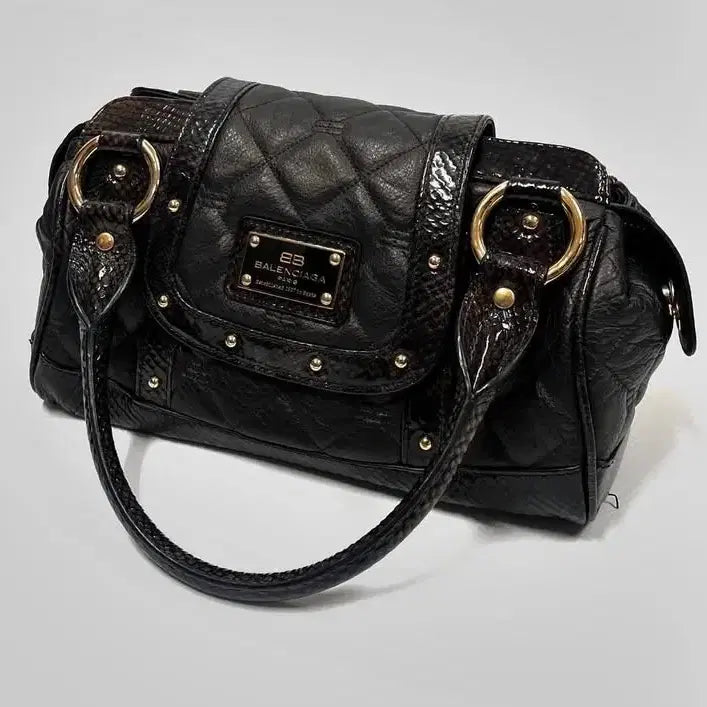 [BUNJANG] Balenciaga Leather Python Motor Tote Bag / [정품] 발렌시아가 레더 파이톤 모터 토트백 금장