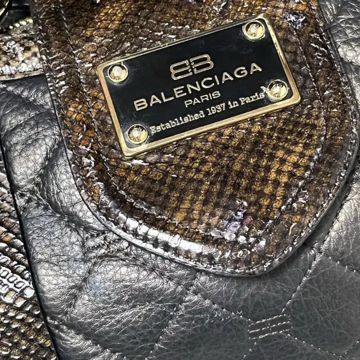 [BUNJANG] Balenciaga Leather Python Motor Tote Bag / [정품] 발렌시아가 레더 파이톤 모터 토트백 금장