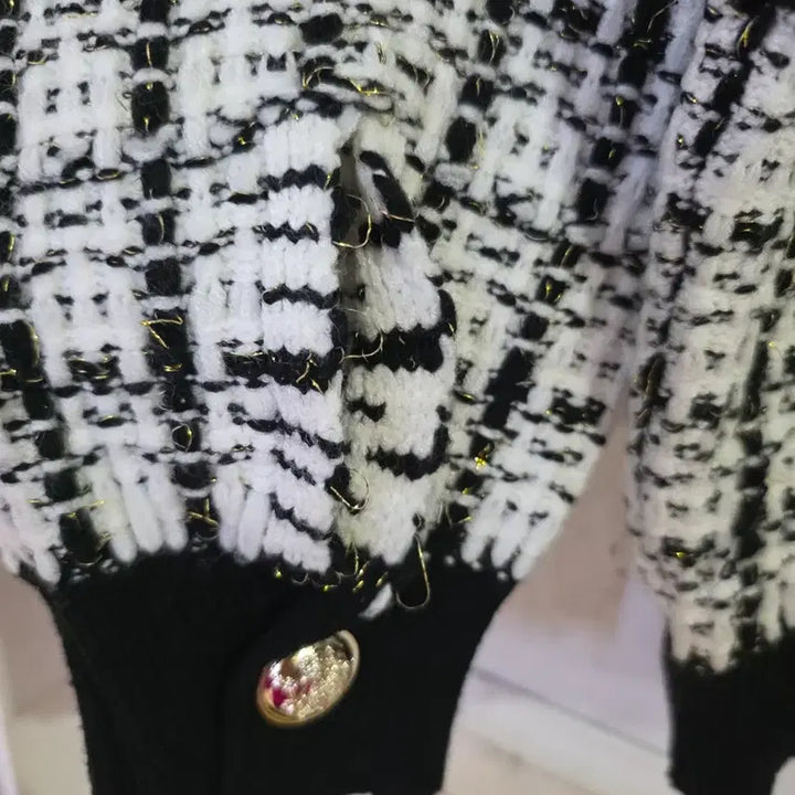 [BUNJANG] Spring Tweed Knit Cardigan / 봄  캐주얼 자켓  같은 니트  가디건   깨끗해요  가슴54