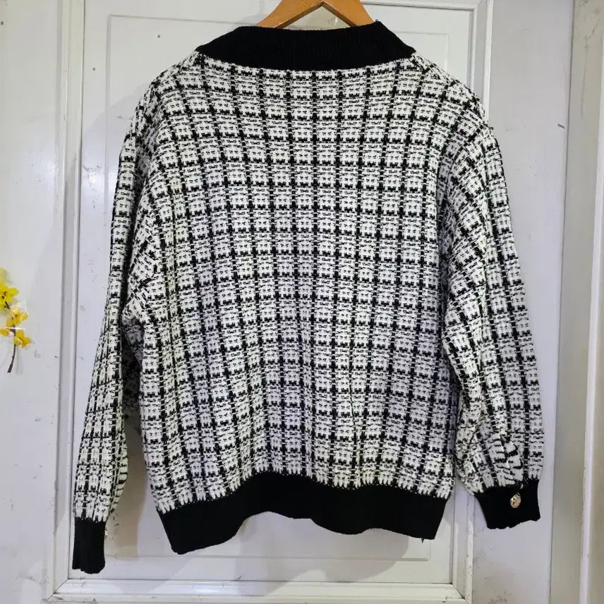 [BUNJANG] Spring Tweed Knit Cardigan / 봄  캐주얼 자켓  같은 니트  가디건   깨끗해요  가슴54