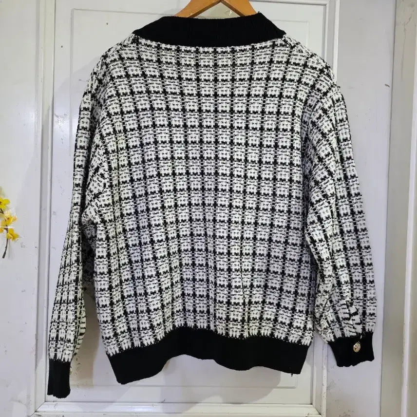 [BUNJANG] Spring Tweed Knit Cardigan / 봄  캐주얼 자켓  같은 니트  가디건   깨끗해요  가슴54