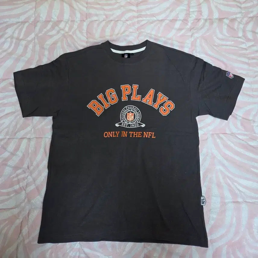 [BUNJANG] NFL Short Sleeve T-Shirt Set (Brown/Oatmeal) / NFL 반팔티 세트 (브라운/오트밀)