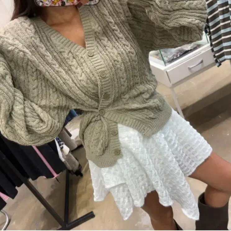 [BUNJANG] Bell 201 Sage The Sunset Skirt / (새상품)벨201 세이지 더센셋 스커트