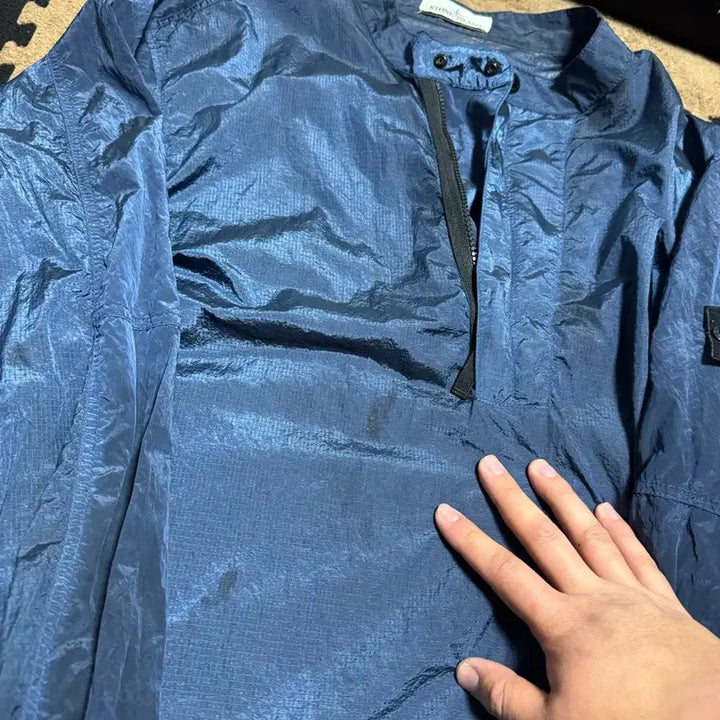 [BUNJANG] Stone Island Nylon Half Zip XXL Jacket / 스톤아일랜드 나일론 반집업xxl