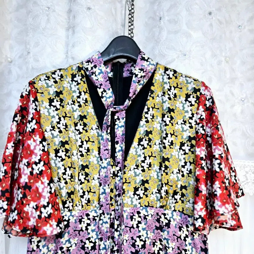 [BUNJANG] Flower Pattern Long Dress / 플라워 패턴 롱 원피스