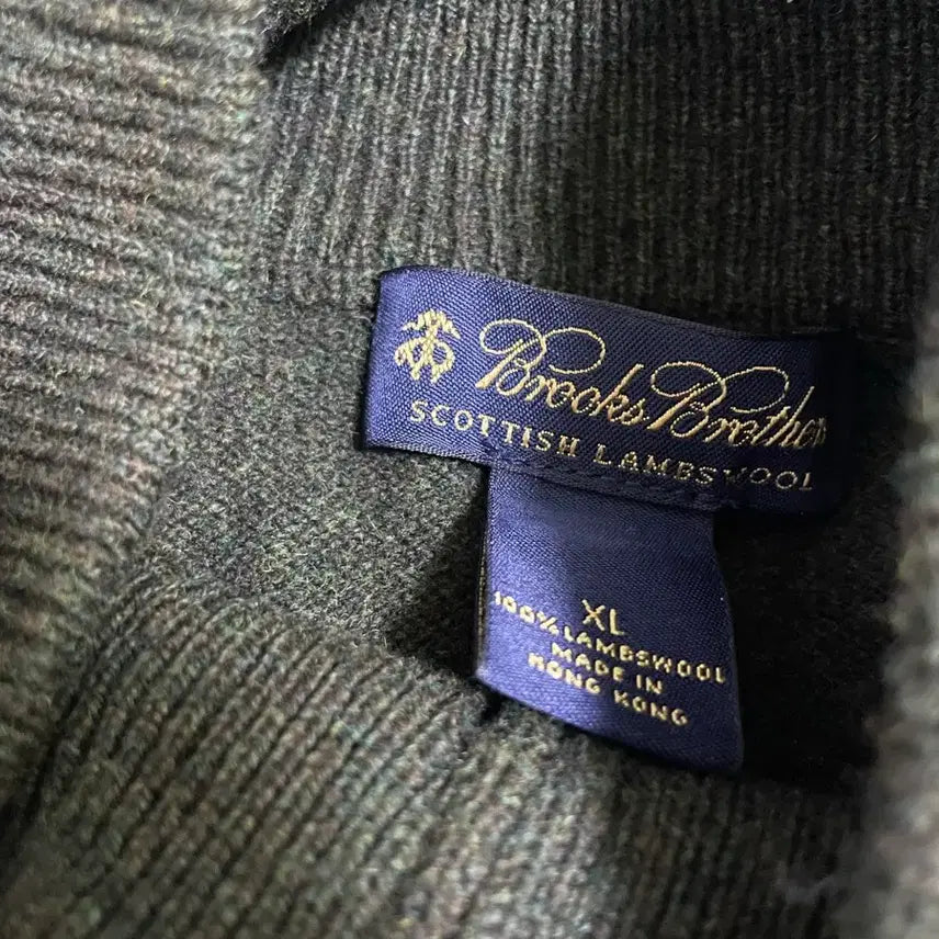 [BUNJANG] Brooks Brothers Argyle Check Knit Zip-up Cardigan / 브룩스브라더스 아가일 체크 니트집업 가디건 Brooks Brothers