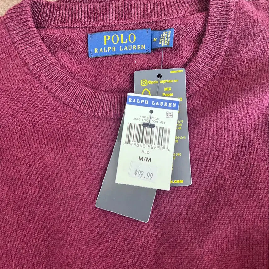[BUNJANG] Polo Ralph Lauren Wool Round Knit Sweater / 새제품)폴로랄프로렌 남성 울100라운드니트 M사이즈