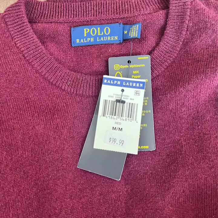 [BUNJANG] Polo Ralph Lauren Wool Round Knit Sweater / 새제품)폴로랄프로렌 남성 울100라운드니트 M사이즈
