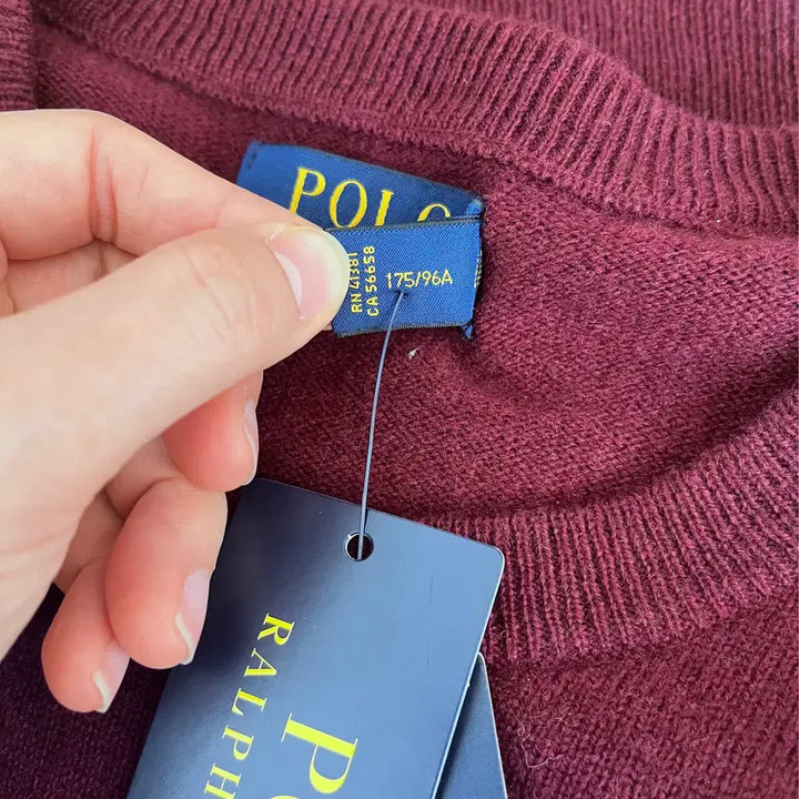 [BUNJANG] Polo Ralph Lauren Wool Round Knit Sweater / 새제품)폴로랄프로렌 남성 울100라운드니트 M사이즈