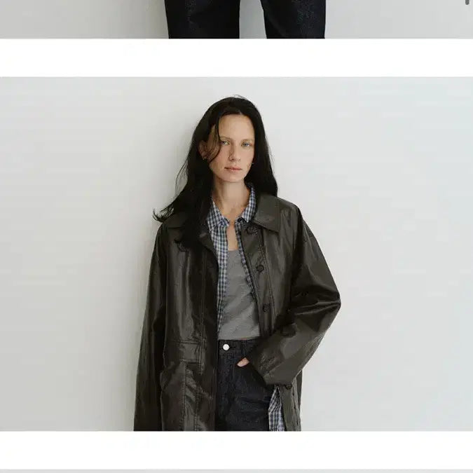 [BUNJANG] URAGO Button Half Leather Jacket / 유라고 Button half leather jacket