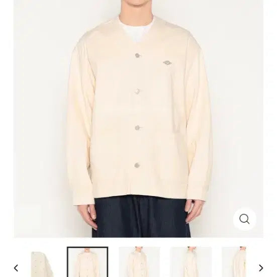 [BUNJANG] DANTON Cotton Drill Collarless Jacket 42 / DANTON 노카라 코튼 드릴 자켓 42 새상품