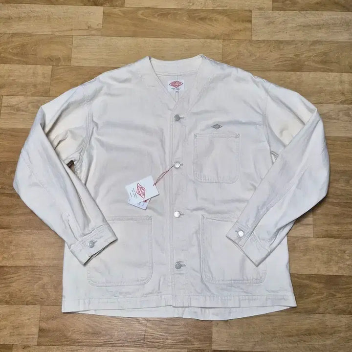 [BUNJANG] DANTON Cotton Drill Collarless Jacket 42 / DANTON 노카라 코튼 드릴 자켓 42 새상품