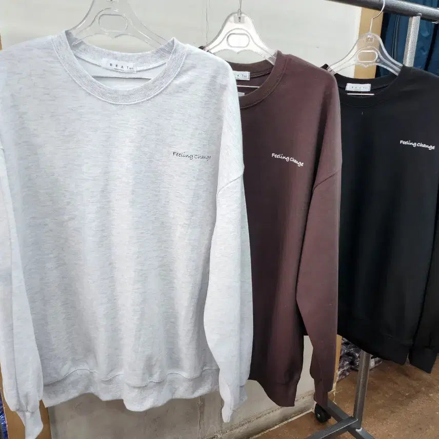 [BUNJANG] Feeling Change Basic Gray Sweatshirt / 맨투맨