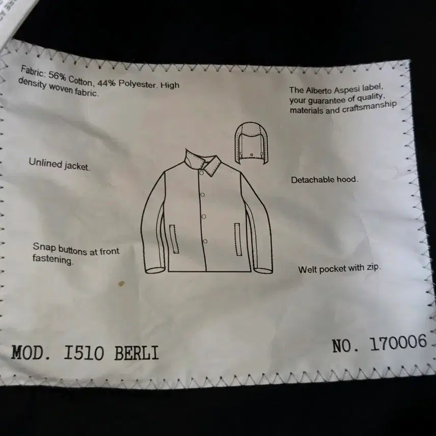 [BUNJANG] Aspesi Black Casual Jacket / 아스페시 블랙 캐주얼 자켓