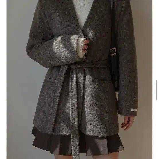 [BUNJANG] Common Unique Wool Belted Handmade Coat / 커먼유니크 울 핸드메이드 벨티드 코트