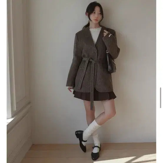 [BUNJANG] Common Unique Wool Belted Handmade Coat / 커먼유니크 울 핸드메이드 벨티드 코트