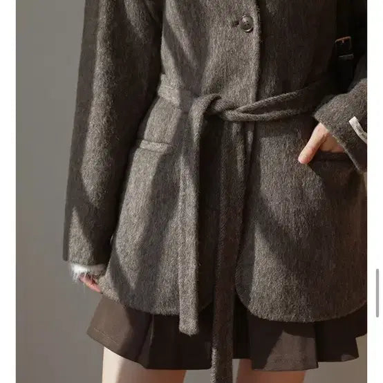 [BUNJANG] Common Unique Wool Belted Handmade Coat / 커먼유니크 울 핸드메이드 벨티드 코트