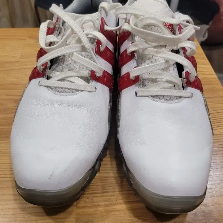 [BUNJANG] Adidas Golf Shoes White/Red Size 250 / 아디다스 골프화 흰빨 250사이즈