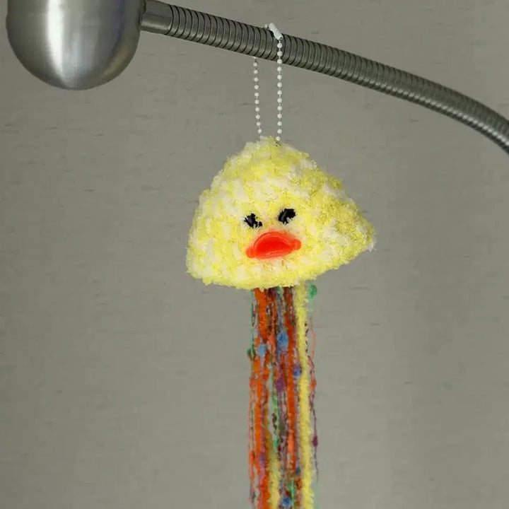 [BUNJANG] Alien Duck Jellyfish Keyring / 외계인 오리 뜨개 해파리 키링