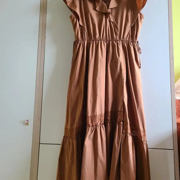 [BUNJANG] GGPX Brown Lace Long Dress / 지지피엑스GGPS브라운 레이스 롱 원피스