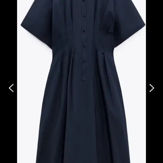 [BUNJANG] ZARA Navy Pleated Shirt Dress XS / 자라 네이비 플리츠 셔츠 원피스 XS