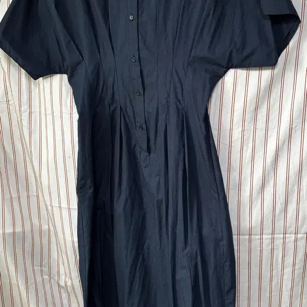 [BUNJANG] ZARA Navy Pleated Shirt Dress XS / 자라 네이비 플리츠 셔츠 원피스 XS
