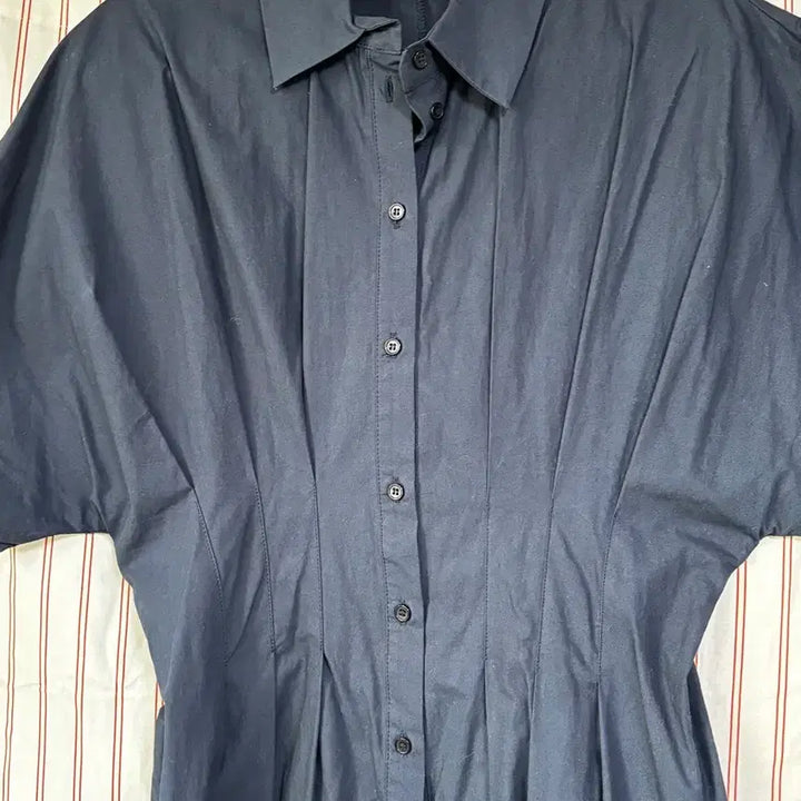 [BUNJANG] ZARA Navy Pleated Shirt Dress XS / 자라 네이비 플리츠 셔츠 원피스 XS
